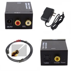 Bộ chuyển đổi Converter Quang sang âm thanh Toslink Coaxial to Audio R/F + tặng Cáp quang âm thanh Toslink Optical 1.5m