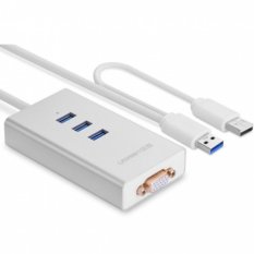 Giá KM Bộ chuyển đổi USB 3.0 to VGA +3 cổng USB 3.0 40256 (Trắng)  