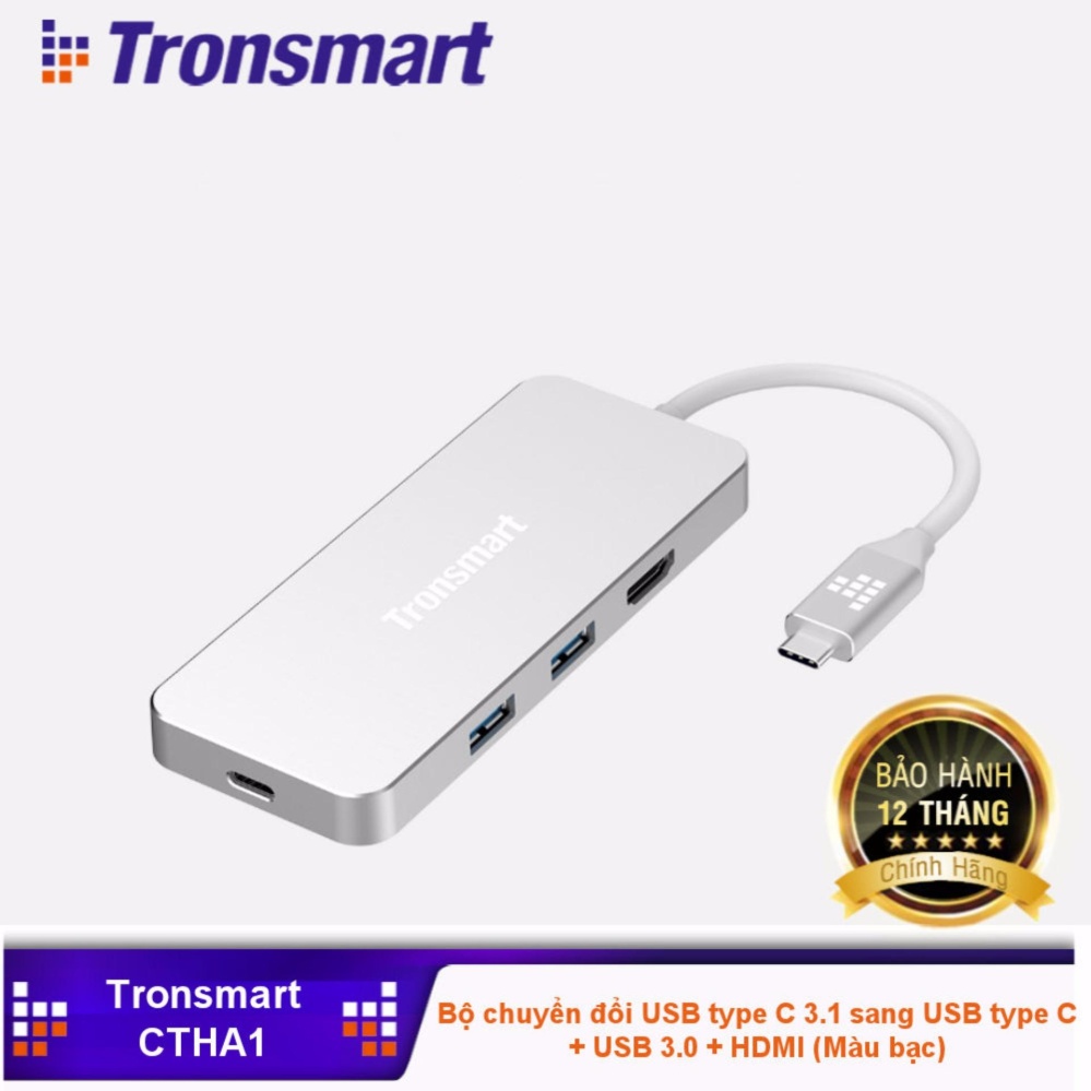 Bộ chuyển đổi USB type C 3.1 sang USB type C + USB 3.0 + HDMI Tronsmart TM-237123 (CTHA1)