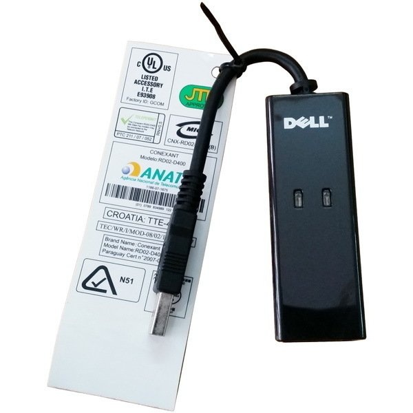 Bộ Fax Modem 56k USB DELL Conexant RD02-D400 (Đen)