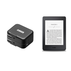 Bộ máy đọc sách Kindle paper AMAZON 2015 (Đen) và Sạc Anker 1 cổng USB 10W 2A (Đen) – Hàng Nhập Khẩu