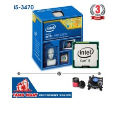 Bộ vi xử lý Intel CPU Core i5 3470 3.20GHz (upto 3.60. 4 lõi, 4 luồng). Tặng keo tản nhiệt, Fan CPU ZIN- Hàng Nhập Khẩu, Bảo hành 3 năm