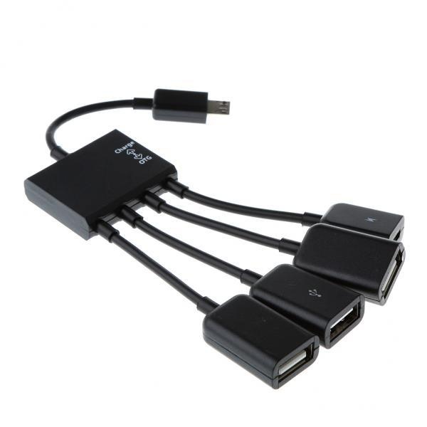 BolehDeals 4 trong 1 Micro USB Hub Nam đến Nữ 3 USB 2.0 Host OTG Adapter-quốc tế