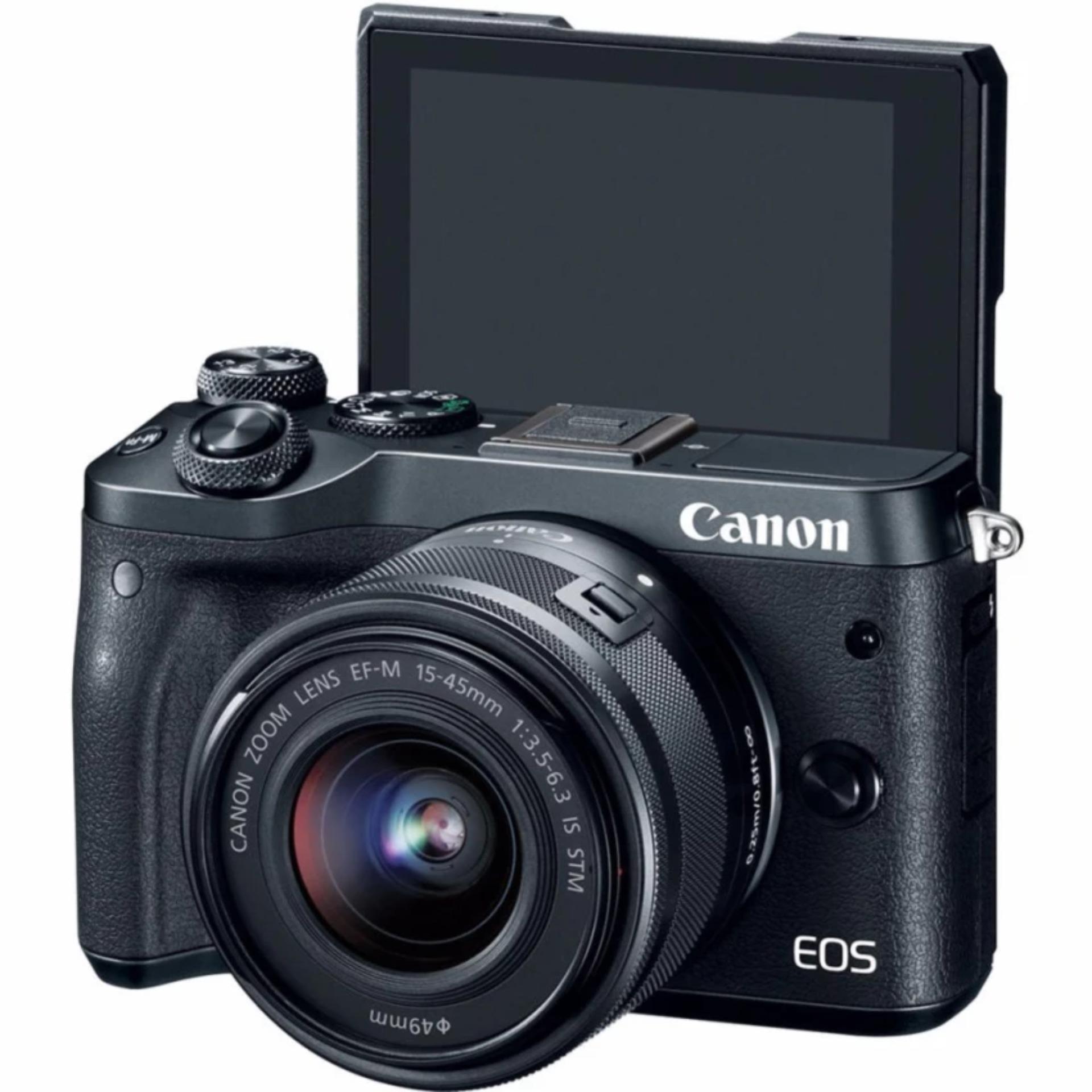 Canon EOS M6 với lens kit EF-M 15-45mm f/3.5-6.3 IS STM (Đen) Chính hãng Lê Bảo Minh