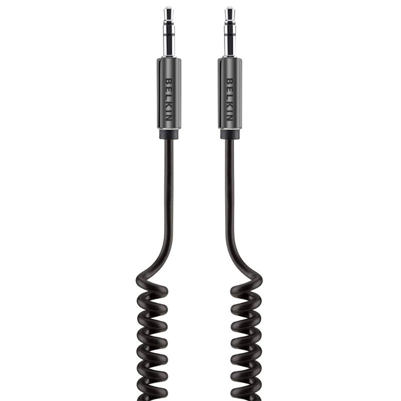 Cáp Audio 3.5mm Belkin MIXIT Coiled Cable 3.5mm (Đen)