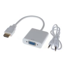 Cáp chuyển đổi HDMI sang VGA có âm thanh (Trắng)
