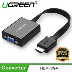 Cáp chuyển đổi HDMI sang VGA dây dẹt tích hợp cổng Audio 3.5mm + Micro USB hỗ trợ nguồn ngoài UGREEN MM103 40248 – Hãng phân phối chính thức