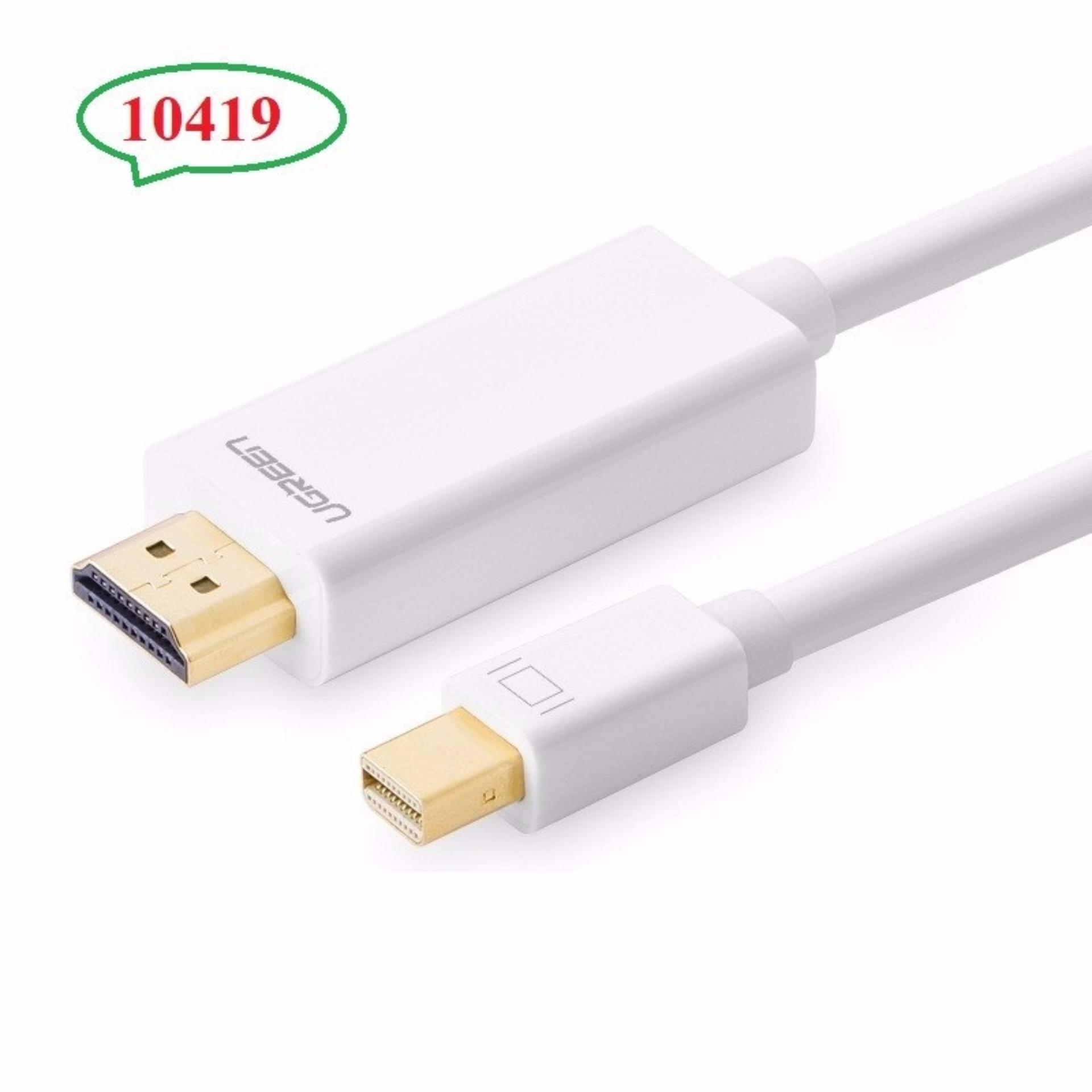 Cáp chuyển đổi mini DisplayPort to HDMI 3m Ugreen 10419 (trắng)