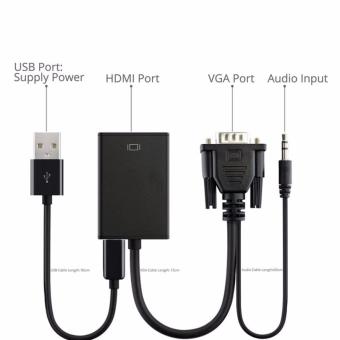 Cáp Chuyển đổi Tín Hiệu VGA + Audio Sang HDMI (Đen) Tháng sáu 2018 - 2 Cáp chuyển đổi tín hiệu VGA + Audio sang HDMI (Đen) - 2