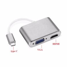 Cáp chuyển đổi USB type C to HDMI/VGA hỗ trợ full HD 3D