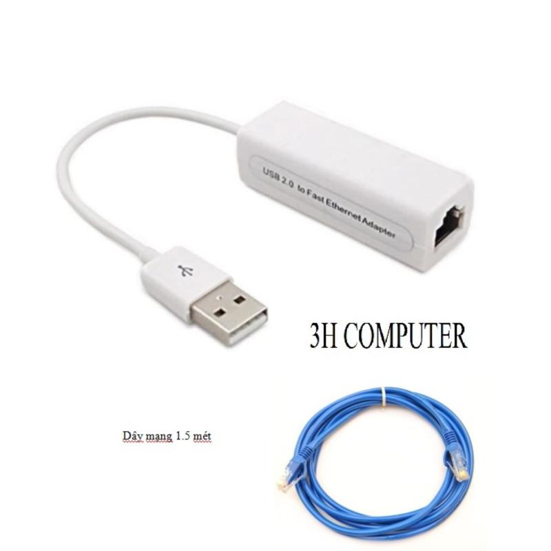 Bảng giá Cáp chuyển USB to LAN (Trắng) tặng dây mạng 1.5 mét Phong Vũ