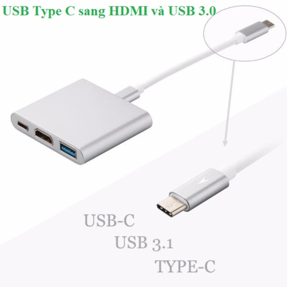 Cáp chuyển USB Type C sang HDMI và USB 3.0 giá rẻ
