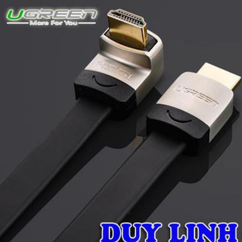 Bảng giá Cáp HDMI 1,5M dẹt nghiêng góc 90 độ hỗ trợ 3D 4K Ugreen 10278 Phong Vũ