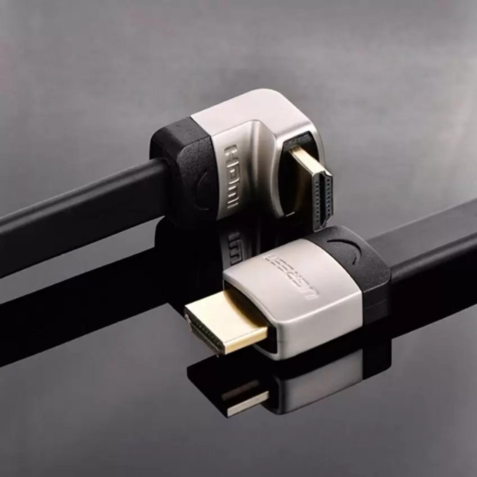 Cáp HDMI 2M dẹt nghiêng góc 90 độ chính hãng Ugreen 10279