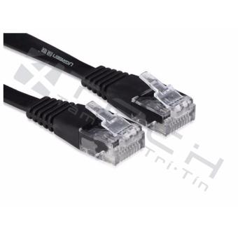 Cáp mạng UGREEN 11234 cat6 UTP màu đen dây dẹt 32AWG OD1.4*6.0  