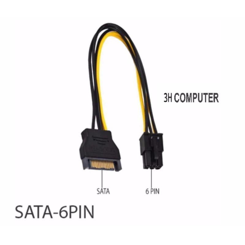 Bảng giá Cáp nguồn Sata sang 6 pin cho VGA card-20Cm Phong Vũ