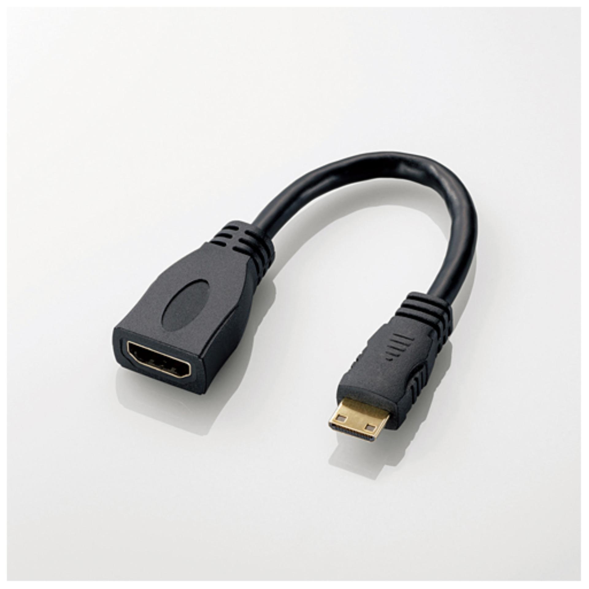Cáp nối HDMI (A) - mini HDMI (C) 0.1m ELECOM AD-HDAC2BK