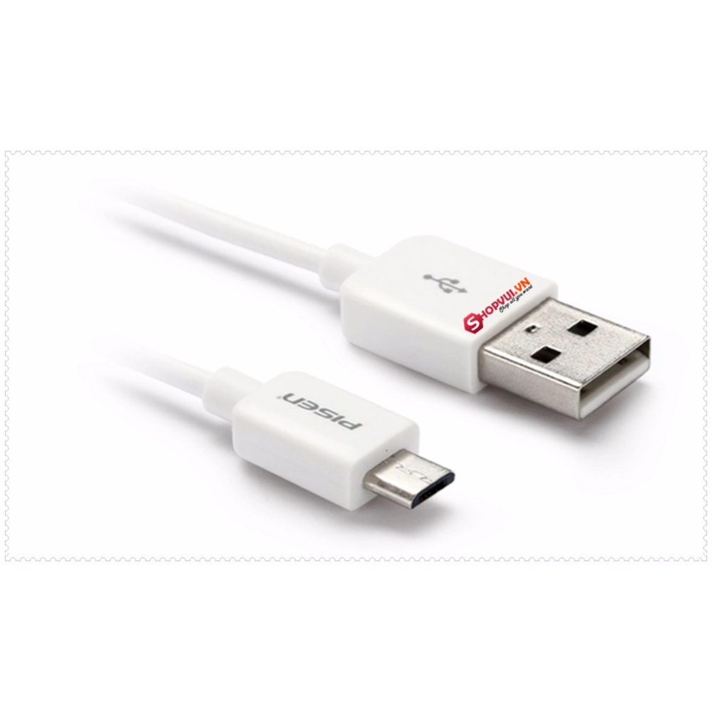 Cáp sạc Micro USB Pisen 800mm (trắng)