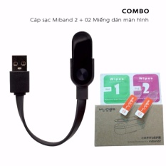 Cáp sạc Miband 2 + 02 miếng dán màn hình Miband 2