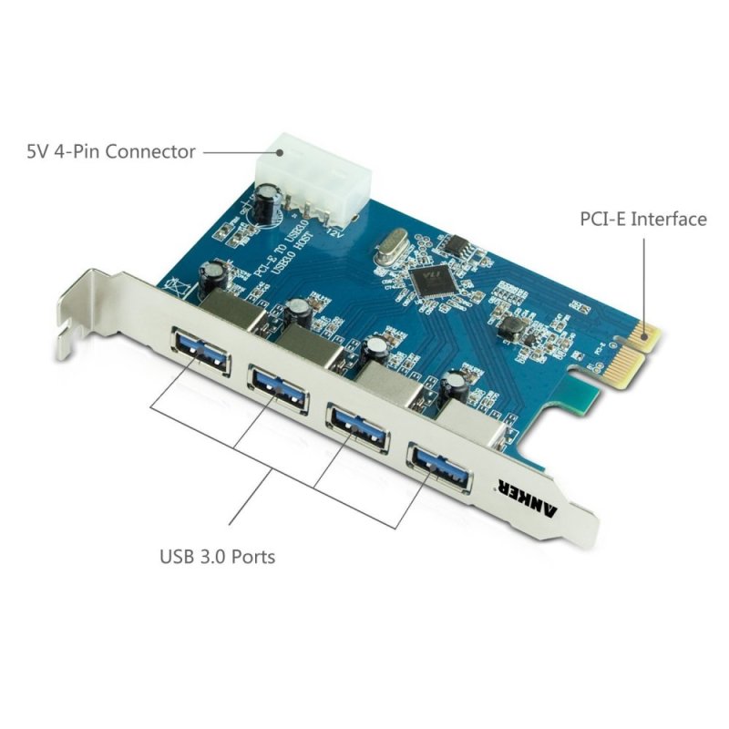 Bảng giá Card chuyển đổi PCI-Express 4 Port USB 3.0 cho máy tính bàn Gia Bách Phong Vũ