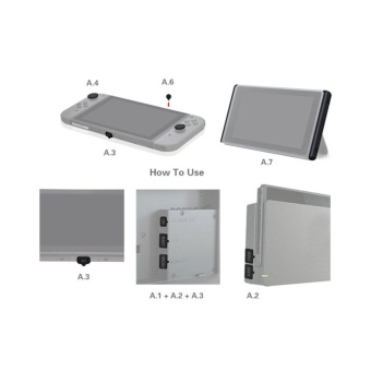 CHEER Dustproof Kit + Hardness Tempered Glass Screen Protective Film For NS Console Black - intl  