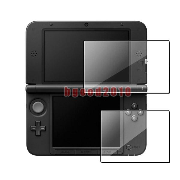 Trong suốt Đầu + Dưới Tấm Bảo Vệ Màn Hình LCD Phim Bảo Vệ dành cho Máy Nintendo 3DS XL...