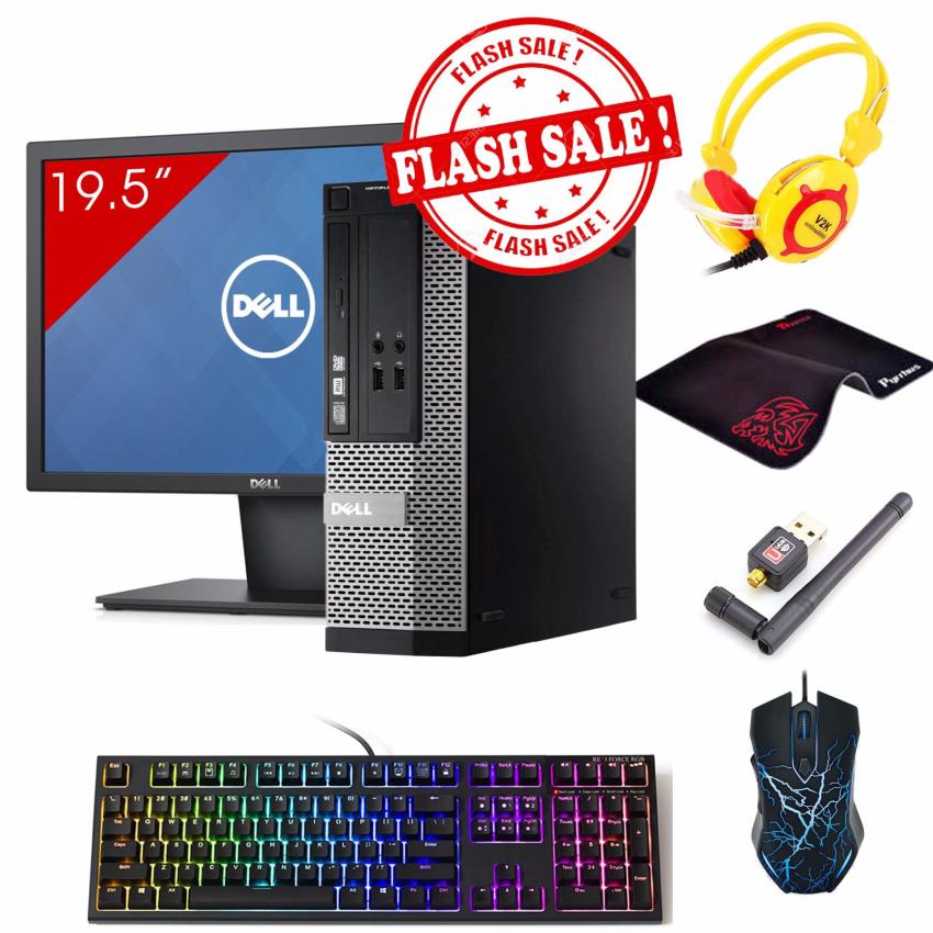 Hình ảnh Combo Máy tính Văn Phòng DELL OPTIPLEX 390 SFF + Màn hình Dell 19.5inch (Core i7 2600, Ram 8GB, HDD 1TB) + Quà Tặng - Hàng Nhập Khẩu