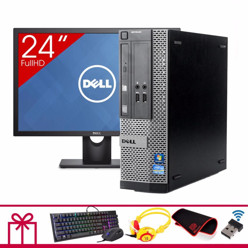 Hình ảnh Combo Máy tính Văn Phòng DELL OPTIPLEX 390 SFF + Màn hình Dell 24inch Full-HD (G640, Ram 16GB, SSD 120GB) + Quà Tặng - Hàng Nhập Khẩu