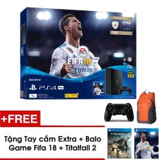 Combo PS4 Pro – Màu Đen – Tặng Game FIFA 18 + Game Titanfall 2 + 01 Tay cầm Extra + Balo