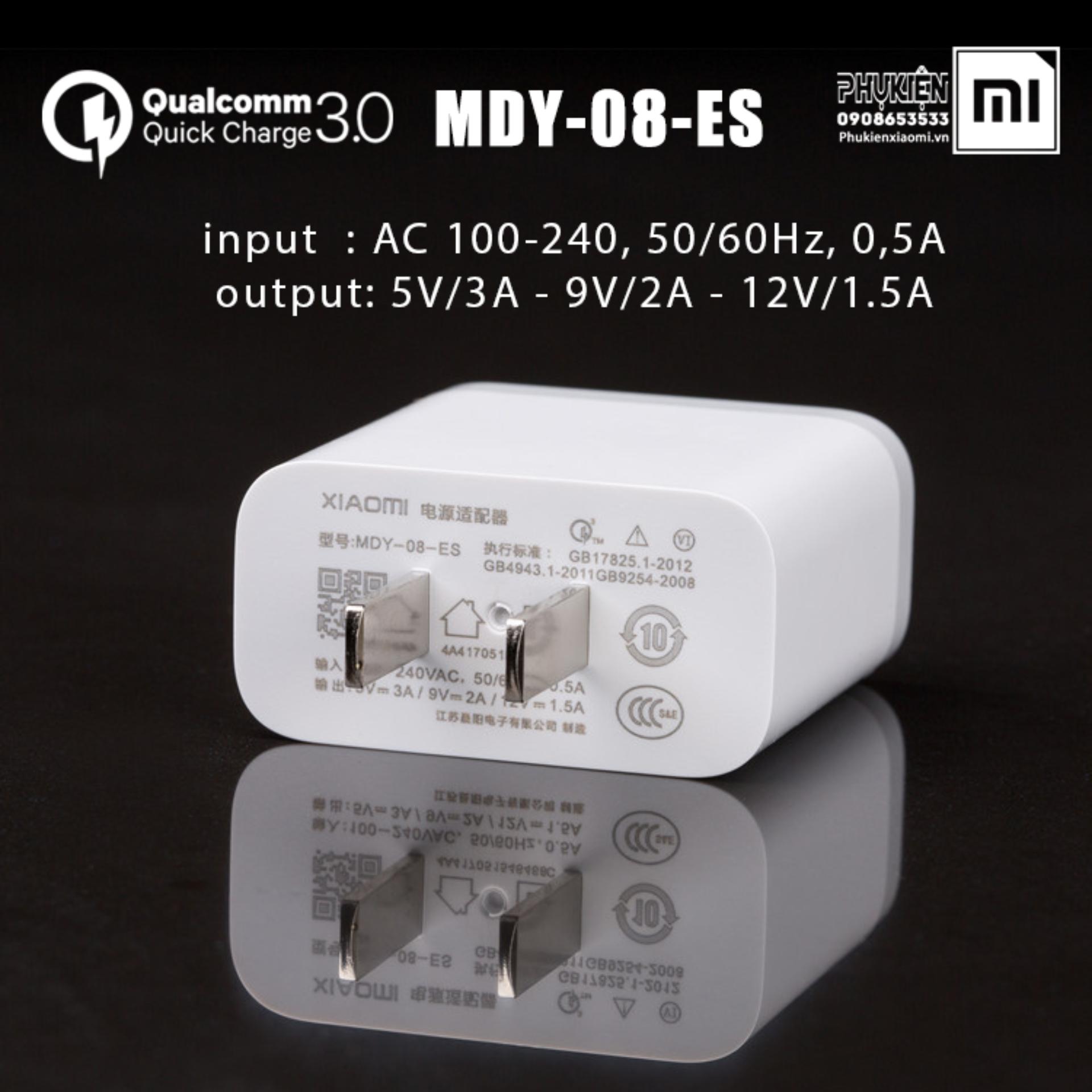 Củ sạc nhanh Quick Charge 3.0 Xiaomi MDY-08-ES theo máy Mi6 - hàng nhập khẩu