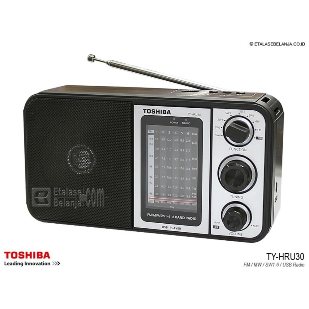 ĐÀI RADIO TOSHIBA TY-HRU30 FM/AM/SW1-6/ ĐỌC USB