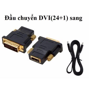Đầu chuyển DVI (24+1) sang HDMI + Tặng kèm cáp HDMI 1.5M  