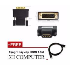 Đầu chuyển DVI (24+1) sang HDMI + Tặng kèm cáp HDMI 1.5M