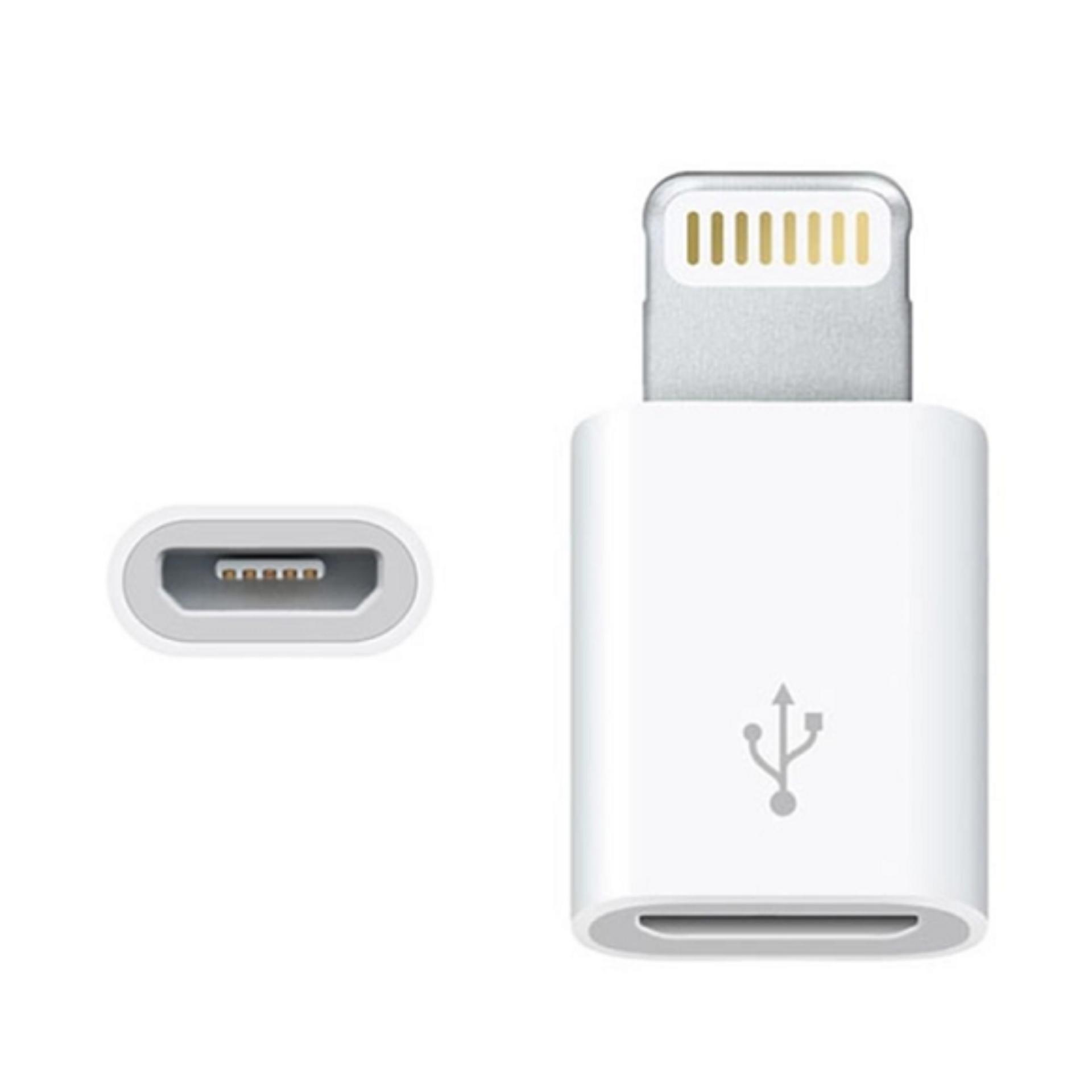 Đầu chuyển Micro USB to Lighting trắng HC