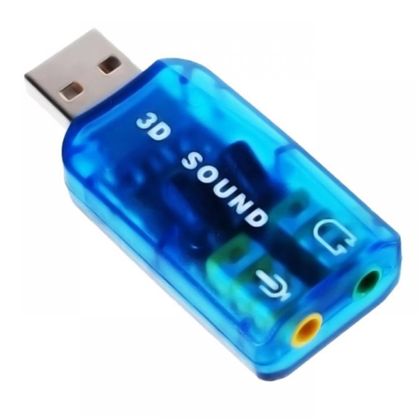 Đầu chuyển USB ra sound 2.1 âm thanh 3D Sound AUDIO DOCK (Xanh)