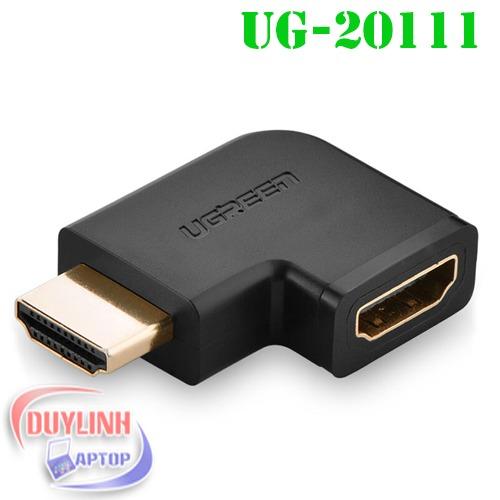Đầu nối cổng HDMI sang HDMI vuông góc 90 độ - UGREEN 20111 - (màu đen)