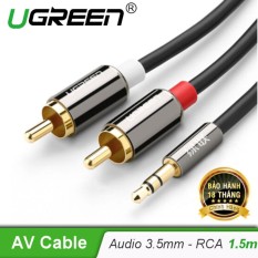 Dây Audio 3,5mm ra 2 đầu RCA (Hoa sen) dài 1,5M UGREEN AV116 10583 – Hãng phân phối chính thức