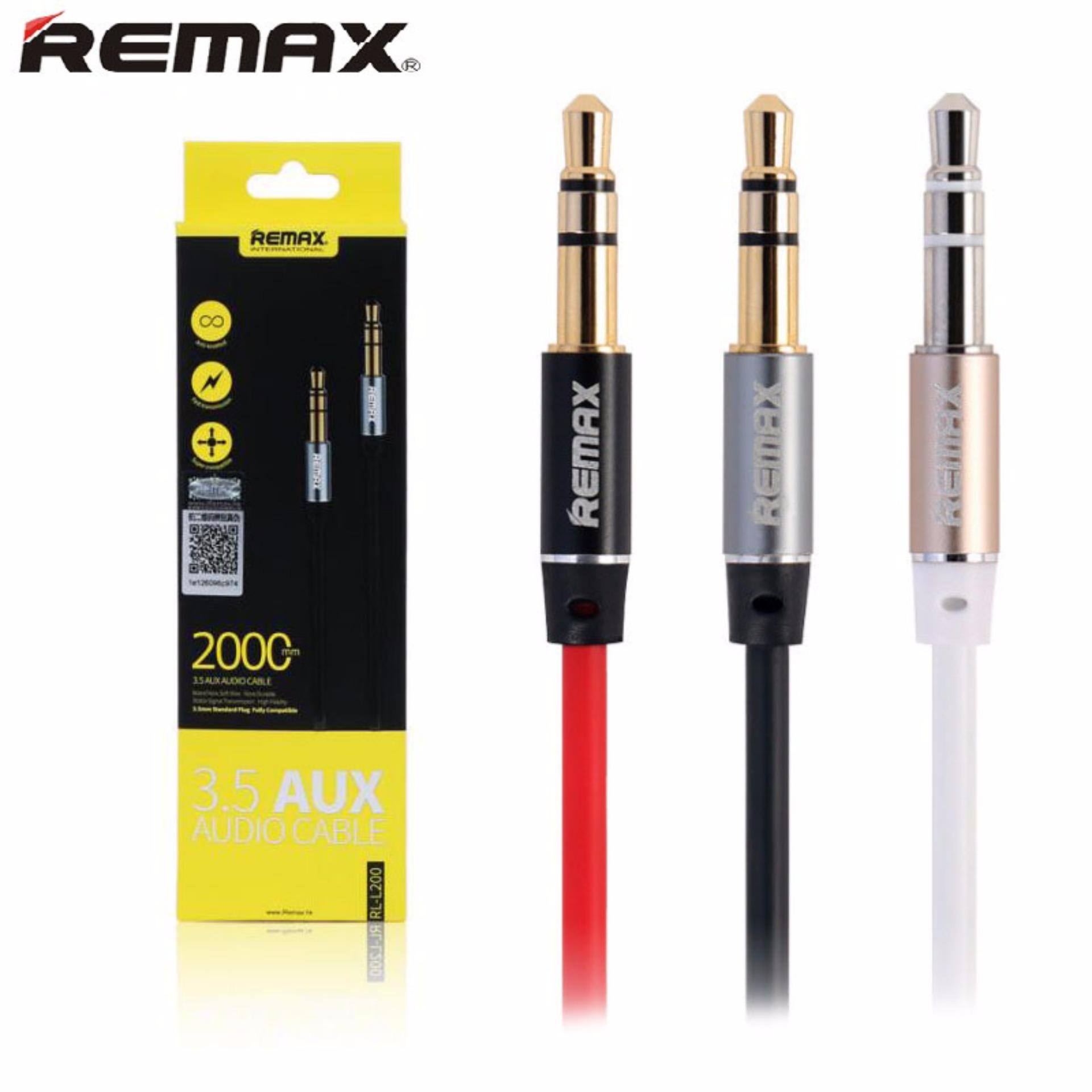Dây cáp âm thanh chất lượng cao Audio 3.5 AUX Remax (2 đầu đực, dài 2 mét)