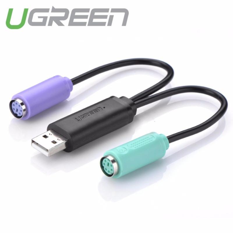 Bảng giá Dây cáp chuyển đổi USB sang PS/2 (chuột + bàn phím) dài 10cm UGREEN 20219 (Đen) Phong Vũ