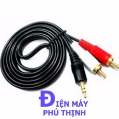 Dây cáp loa 3.5mm ra 2 bông sen dài 3m kết nối tivi wifi với amply hoặc loa kéo