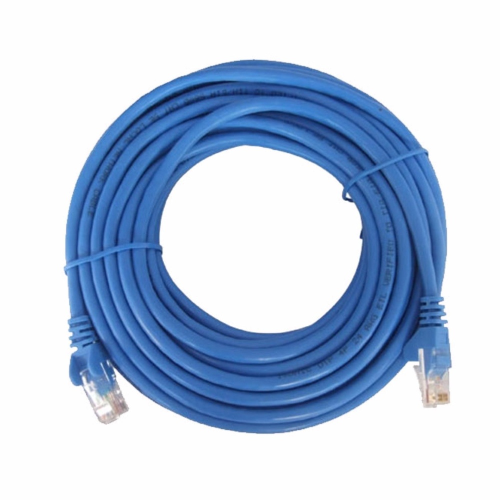 Dây cáp mạng CAT5E UTP bấm sẵn 2 đầu 7 Mét (Trắng, xanh - Mới 100%)