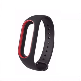 Dây đeo Silicon thay thế cho miband 2 (Màu đen viền đỏ)  