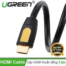 Dây cáp HDMI 2.0 Ugreen hỗ trợ 4K 3D dùng cho Máy tính, Tivi, Máy chiếu và Ps4 thuần đồng 19+1 dài 1.5M UGREEN HD101 10128 – Hãng phân phối chính thức