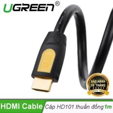Dây cáp HDMI 2.0 Ugreen hỗ trợ 4K 3D dùng cho Máy tính, Tivi, Máy chiếu và Ps4 thuần đồng 19+1 dài 1M UGREEN HD101 10115 – Hãng phân phối chính thức
