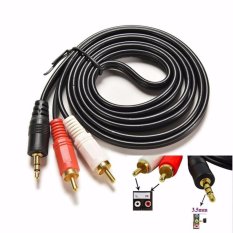 Dây loa 1 đầu 3.5 ra 2 AV dài 1.5m (Đen)