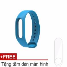 Dây Silicon thay thế cho Xiaomi Mi Band 2 + Tặng miếng dán màn hình