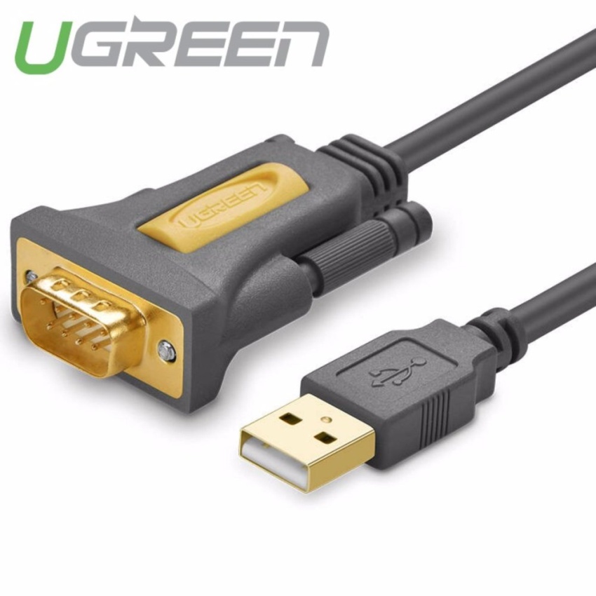 Dây USB 2.0 sang COM DB9 RS-232 chipset PL2303TA dài 2m UGREEN CR104 20222 (đen)