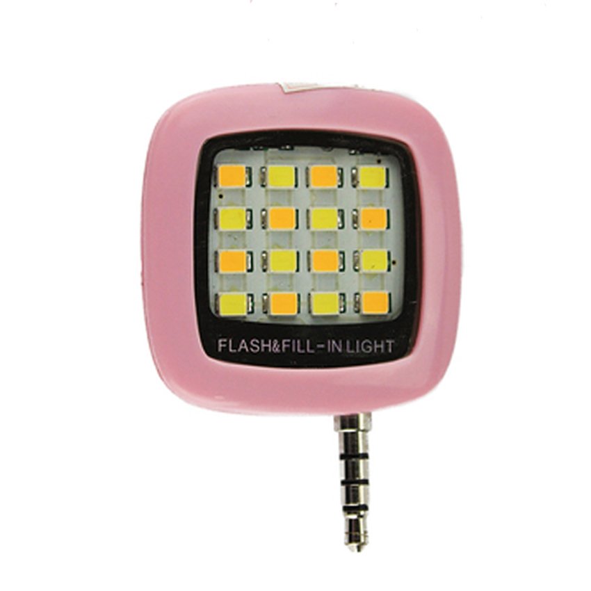Đèn LED hỗ trợ chụp hình điện thoại 16 bóng VNR ( hồng )