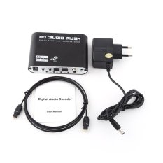 Kỹ thuật số DTS AC3 Âm Thanh Âm Thanh Vòm Bộ Giải Mã Quang Optical Analog SPDIF Pro (Phích Cắm CHÂU ÂU)-quốc tế