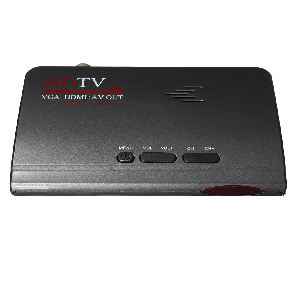 Kỹ thuật số Mặt Đất HDMI 1080 p DVB-T T2 TV Box VGA AV CVBS Bắt Sóng Thu Từ Xa...